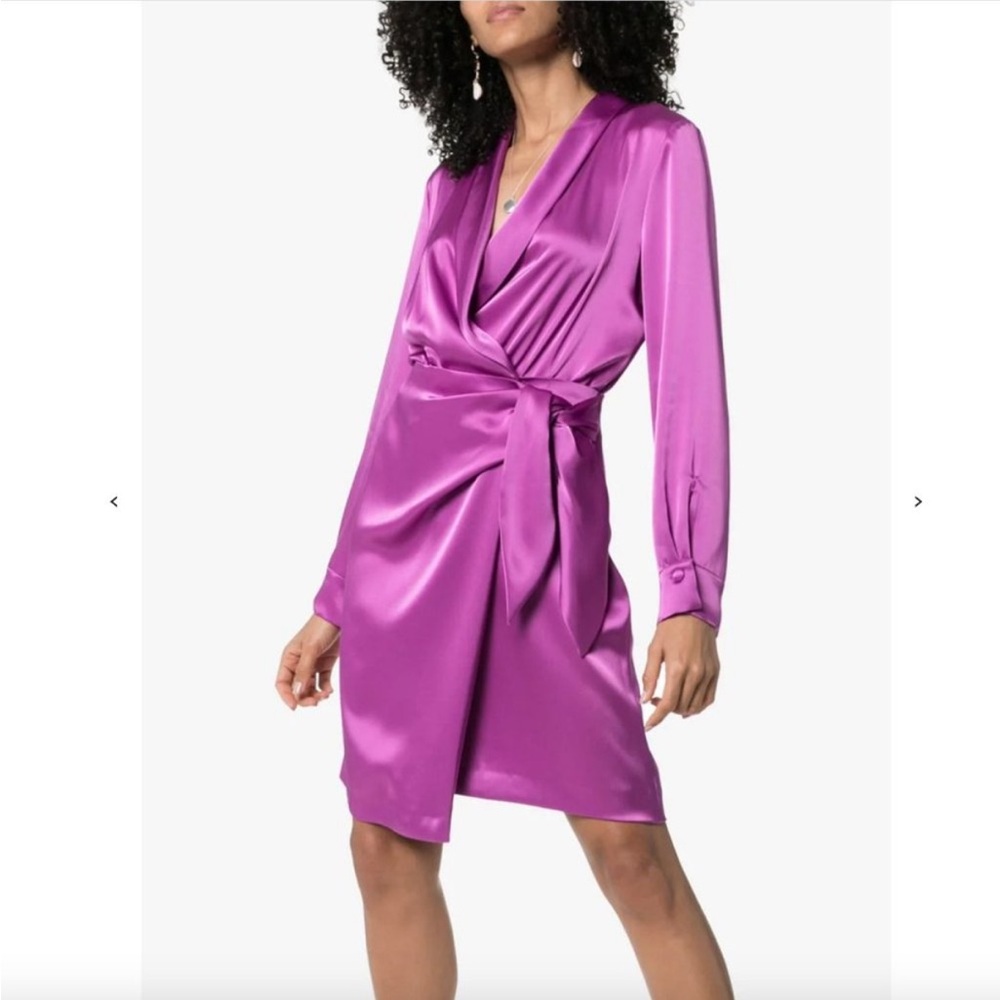 NANUSHKA silk Satin Wrap Dress